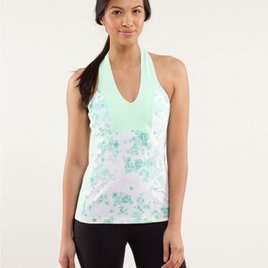 Lululemon Open Soul Tank
 Green Floral Halter Top
